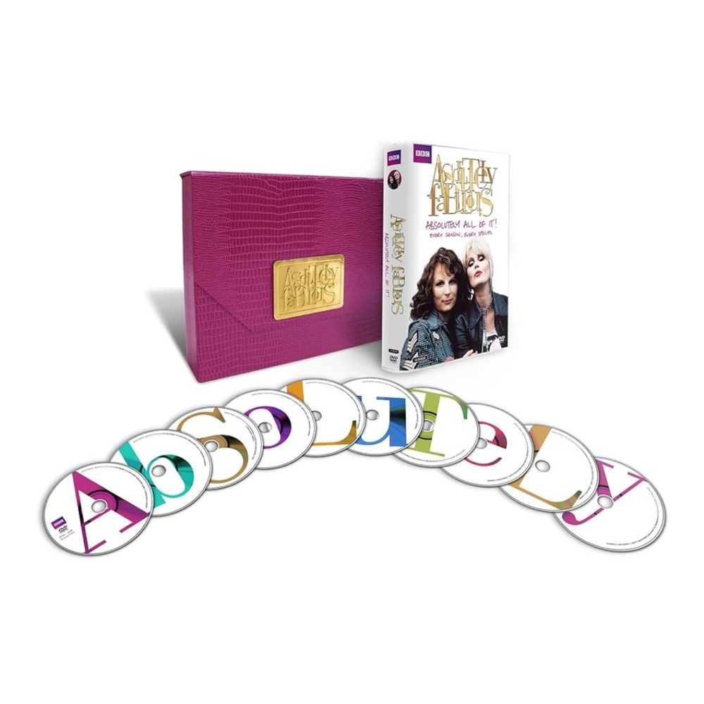 Absolutely Fabulous: Absolutely All of It Pink Clutch DVD Case Box Set 10 discs